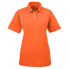 UltraClub Women's Orange Cool & Dry Stain-Release Performance Polo