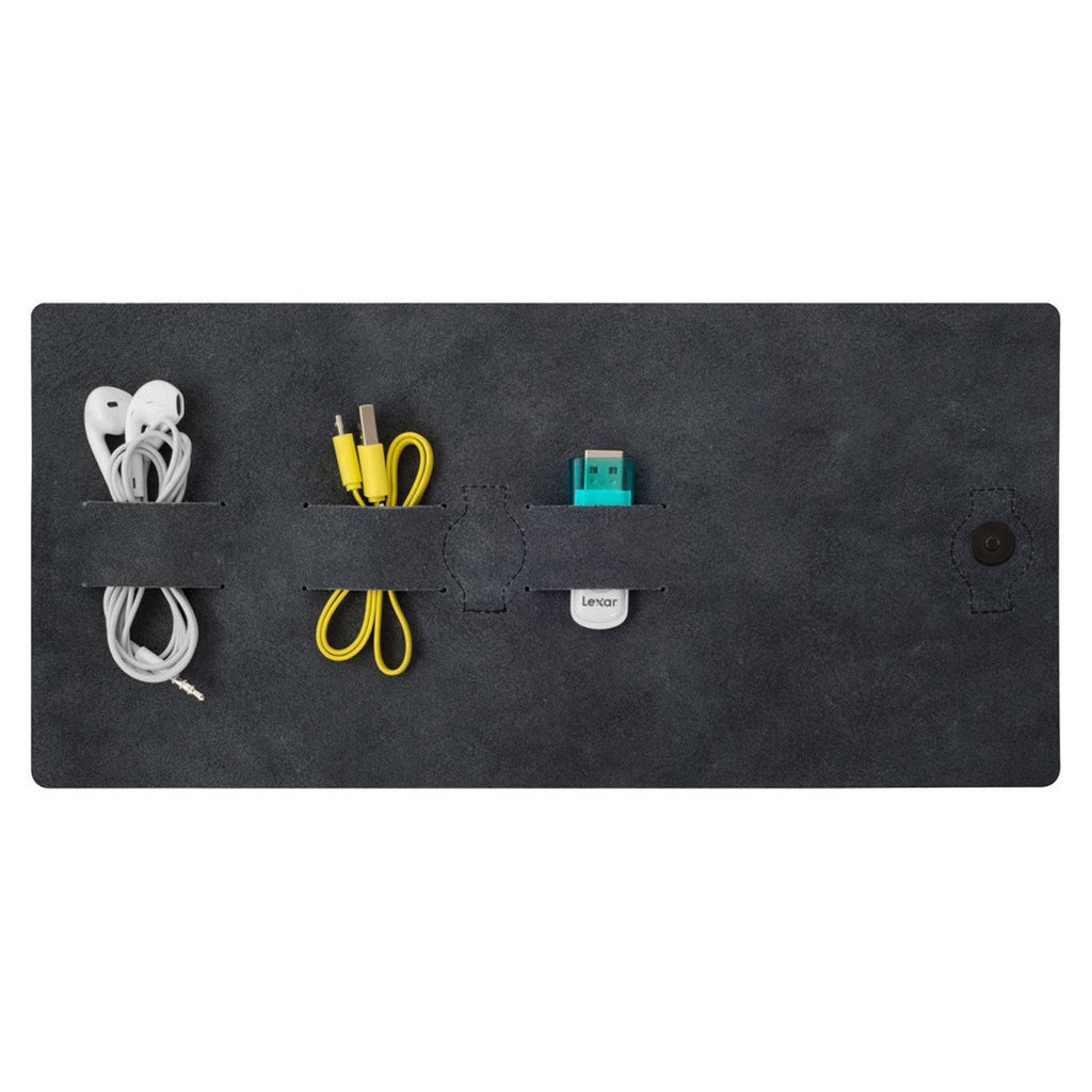 Gemline Black Emerson Leather Cord Wrap