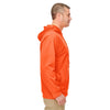 UltraClub Men's Bright Orange Rugged Wear Thermal-Lined Full-Zip Hooded Fleece