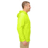 UltraClub Men's Lime Rugged Wear Thermal-Lined Full-Zip Hooded Fleece