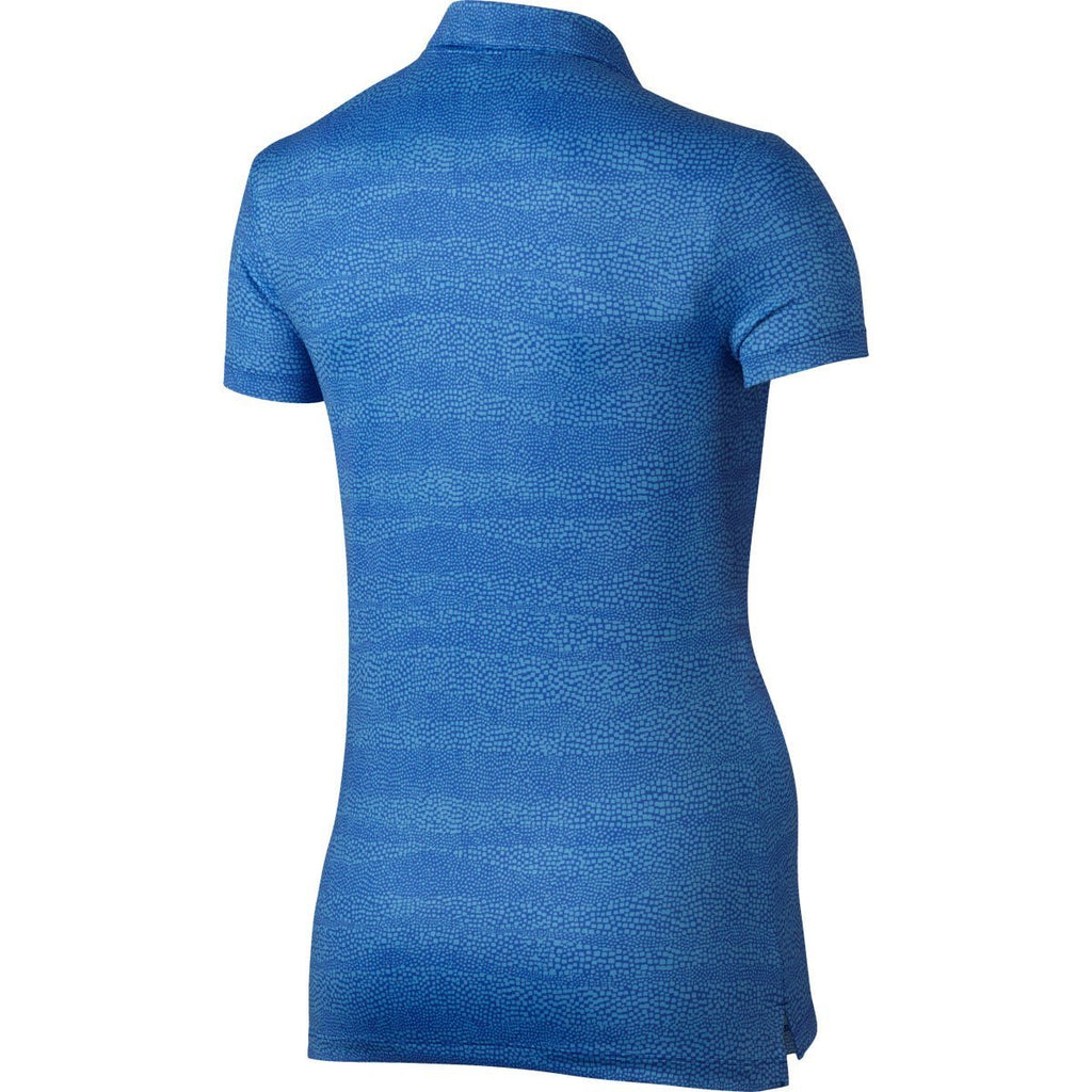 Nike Women's Paramount Blue Precision Zebra Print Polo