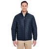 UltraClub Men's Navy Quilted Puffy Jacket