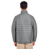 UltraClub Men's Silver Quilted Puffy Jacket