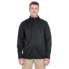 UltraClub Men's Black Solid Soft Shell Jacket