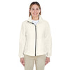 UltraClub Women's Winter White Iceberg Fleece Full-Zip Jacket