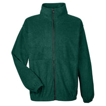 UltraClub Men's Forest Green Iceberg Fleece Full-Zip Jacket