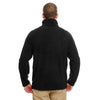 UltraClub Men's Black/Black Microfleece Full-Zip Jacket