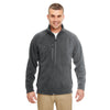 UltraClub Men's Charcoal/Charcoal Microfleece Full-Zip Jacket