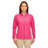 UltraClub Women's Raspberry Microfleece Full-Zip Jacket