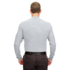 UltraClub Men's Heather Grey Egyptian Interlock Long-Sleeve Mock Turtleneck