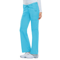 Dickies Women's Turquoise EDS Signature Low-Rise Drawstring Cargo Pant