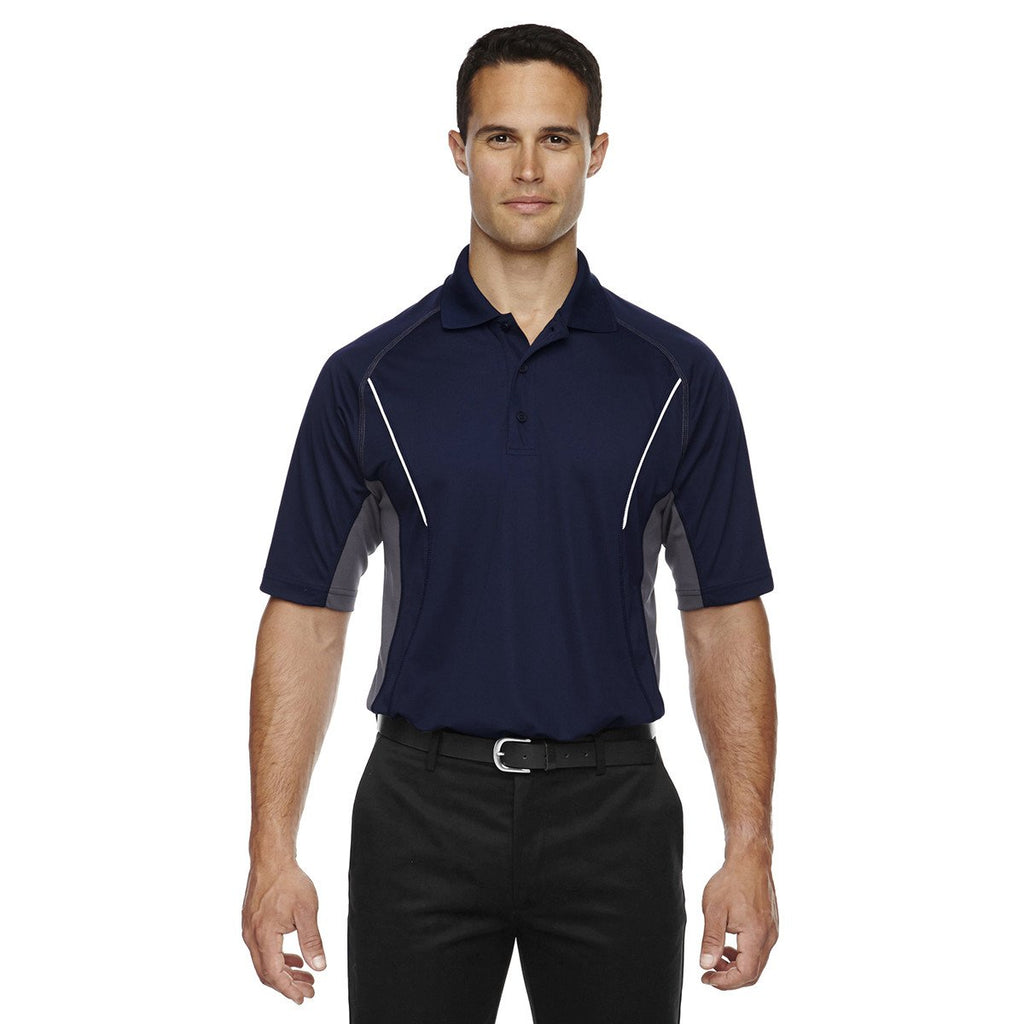 Extreme Men's Classic Navy Eperformance Parallel Snag Protection Polo with Piping