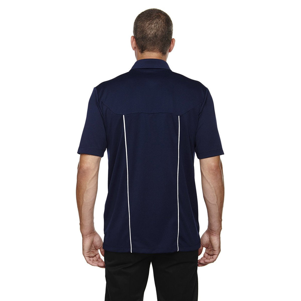 Extreme Men's Classic Navy Eperformance Tempo Recycled Polyester Performance Textured Polo