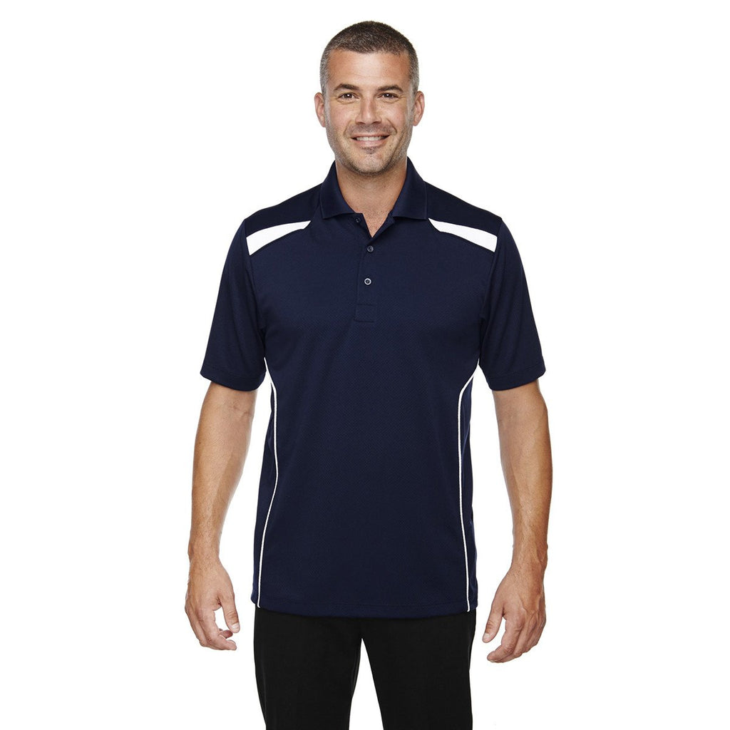 Extreme Men's Classic Navy Eperformance Tempo Recycled Polyester Performance Textured Polo