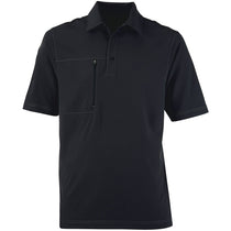 North End Men's Black Excursion Crosscheck Performance Woven Polo