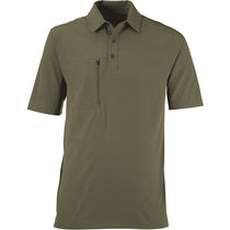 North End Men's Dark Oakmoss Excursion Crosscheck Performance Woven Polo