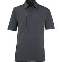 North End Men's Graphite Excursion Crosscheck Performance Woven Polo