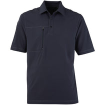 North End Men's Navy Excursion Crosscheck Performance Woven Polo