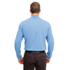 UltraClub Men's Cornflower Long-Sleeve Classic Pique Polo
