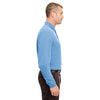 UltraClub Men's Cornflower Long-Sleeve Classic Pique Polo