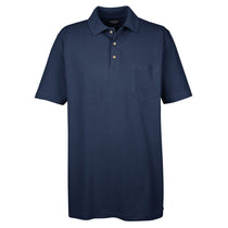 UltraClub Men's Navy Classic Pique Polo with Pocket