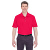 UltraClub Men's Red Classic Pique Polo with Pocket