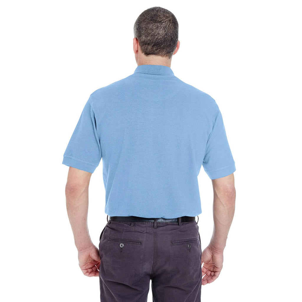 UltraClub Men's Cornflower Classic Pique Polo