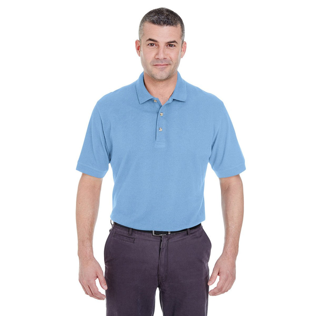 UltraClub Men's Cornflower Classic Pique Polo