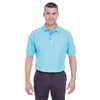 UltraClub Men's Baby Blue Whisper Pique Polo