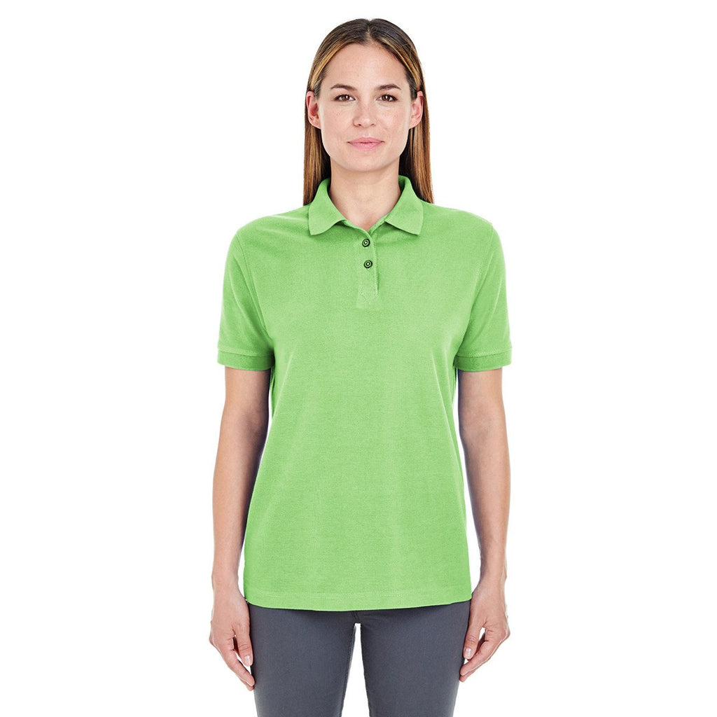 UltraClub Women's Apple Whisper Pique Polo