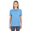 UltraClub Women's Cornflower Whisper Pique Polo