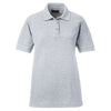 UltraClub Women's Heather Grey Whisper Pique Polo