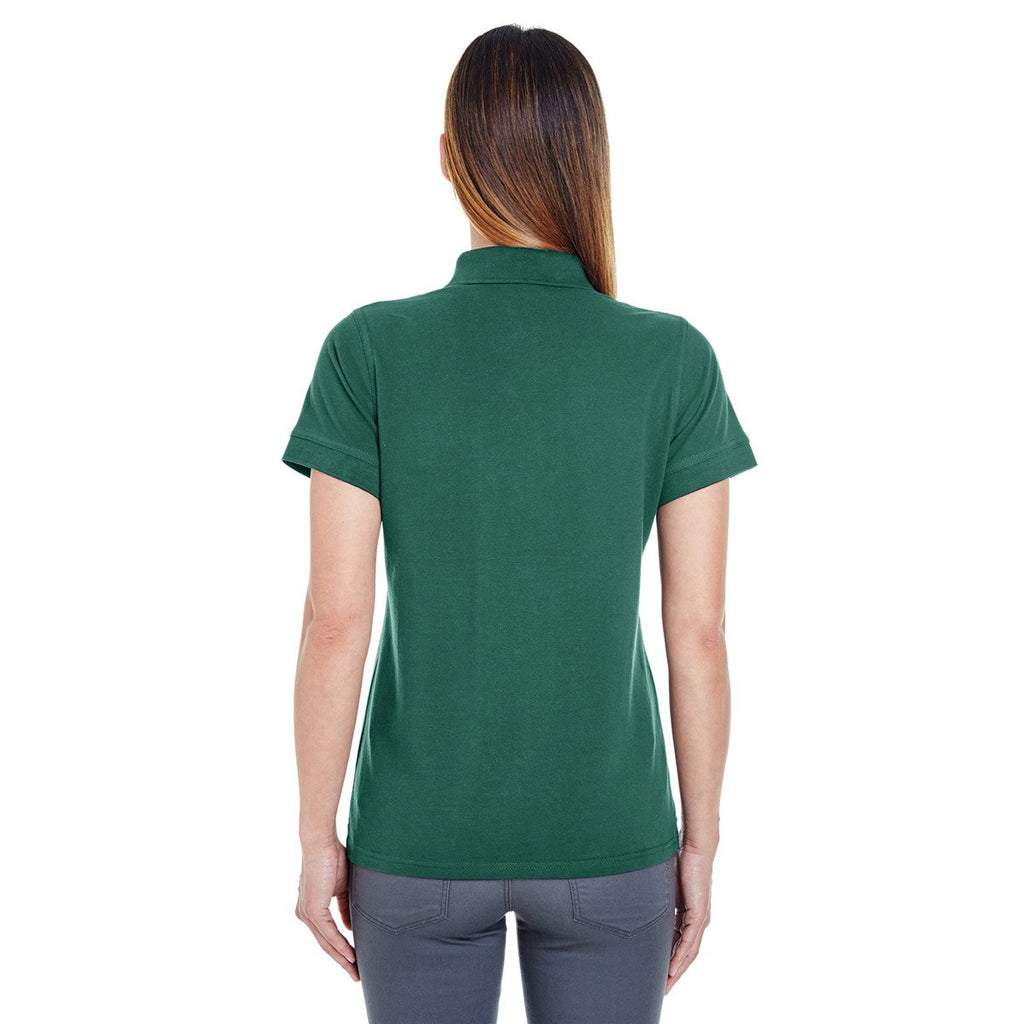 UltraClub Women's Forest Green Basic Pique Polo