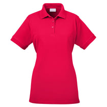 UltraClub Women's Red Basic Pique Polo