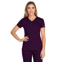 Dickies Women's Eggplant EDS Signature V-Neck Top