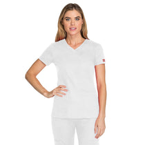 Dickies Women's White EDS Signature V-Neck Top