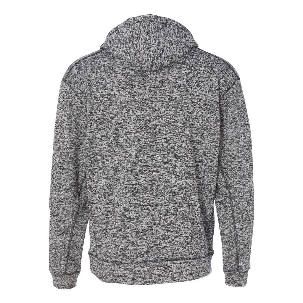 J. America Men's Charcoal Fleck Cosmic Fleece Hooded Pullover Sweatshirt