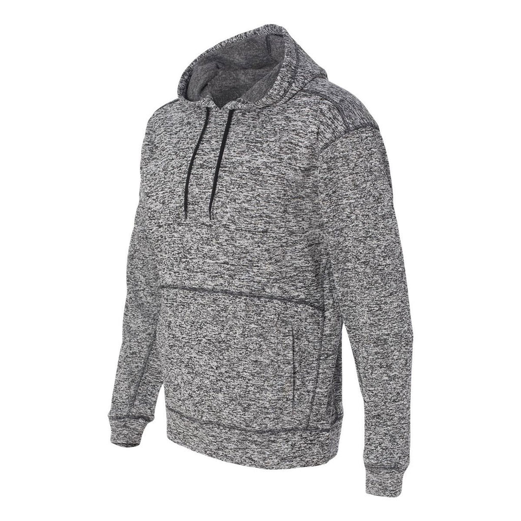 J. America Men's Charcoal Fleck Cosmic Fleece Hooded Pullover Sweatshirt