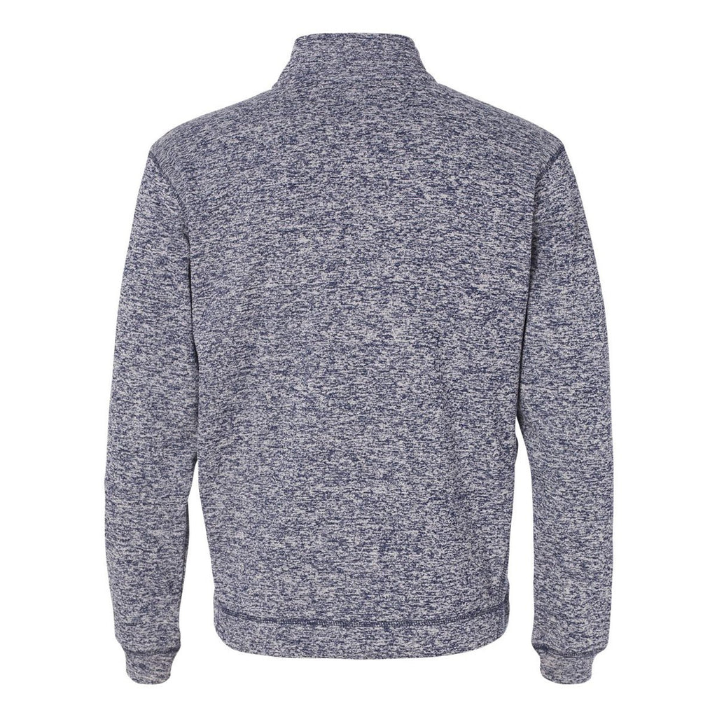 J. America Men's Navy Fleck Cosmic Fleece Quarter-Zip Pullover Sweatshirt