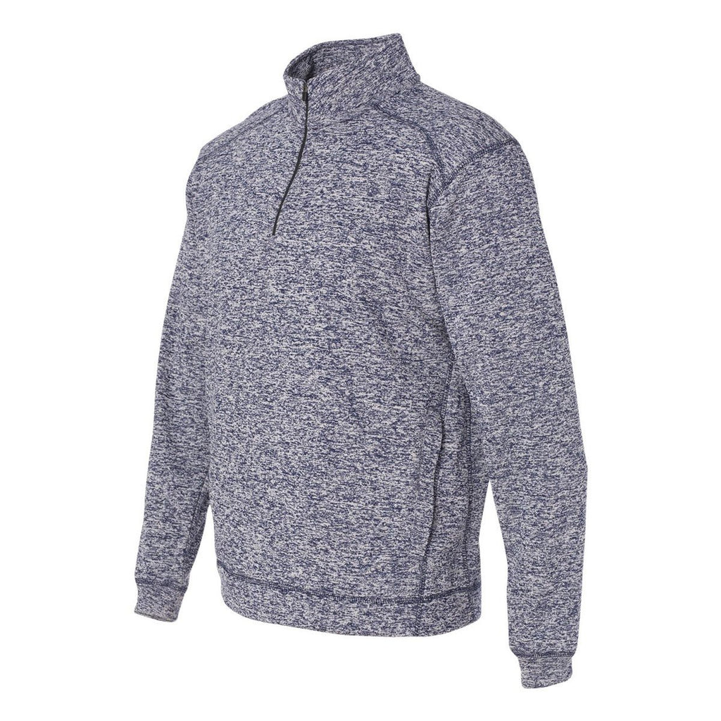 J. America Men's Navy Fleck Cosmic Fleece Quarter-Zip Pullover Sweatshirt