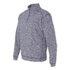 J. America Men's Navy Fleck Cosmic Fleece Quarter-Zip Pullover Sweatshirt