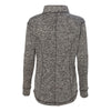 J. America Women's Charcoal Fleck/Fire Coral Cosmic Fleece Quarter-Zip Pullover