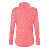J. America Women's Fire Coral/Magenta Cosmic Fleece Quarter-Zip Pullover