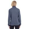 UltraClub Women's Navy Heather Cool & Dry Heathered Performance Quarter-Zip