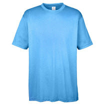 UltraClub Men's Columbia Blue Heather Cool & Dry Heathered Performance T-Shirt