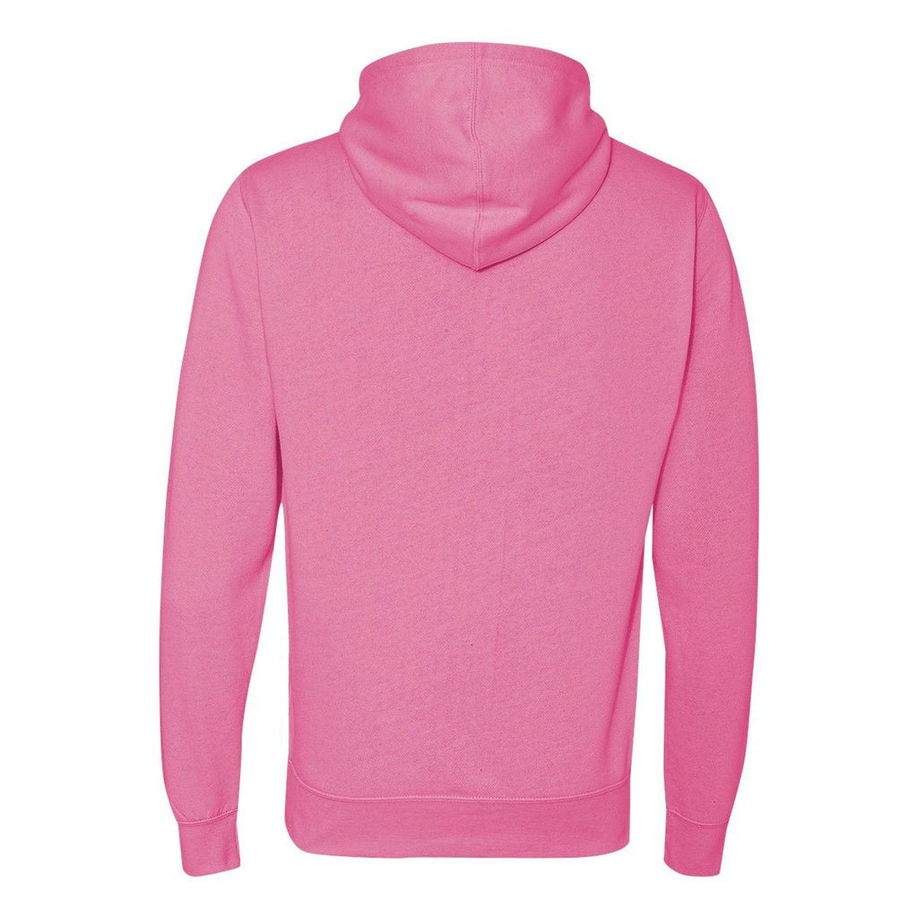 J. America Men's Neon Pink Cloud Fleece Hooded Pullover Sweatshirt