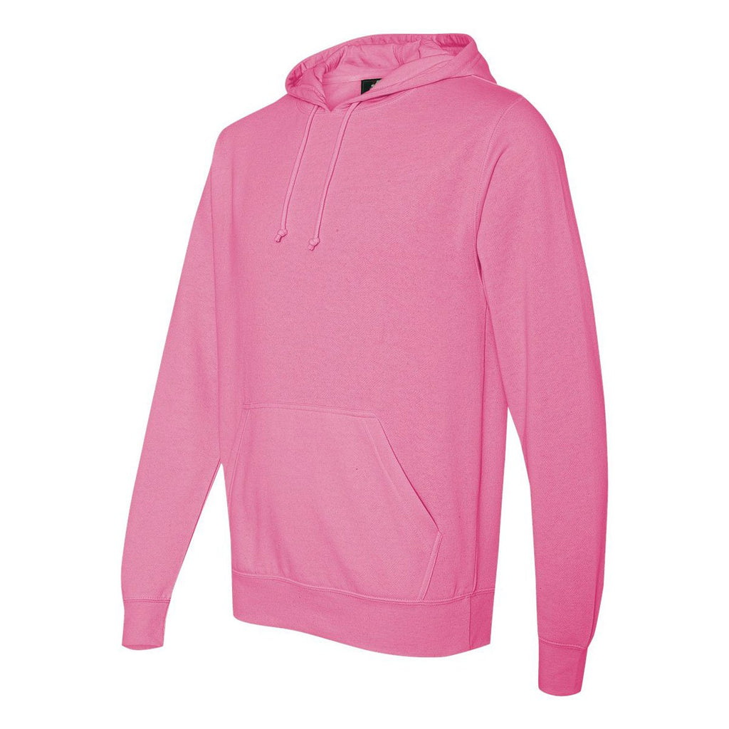 J. America Men's Neon Pink Cloud Fleece Hooded Pullover Sweatshirt