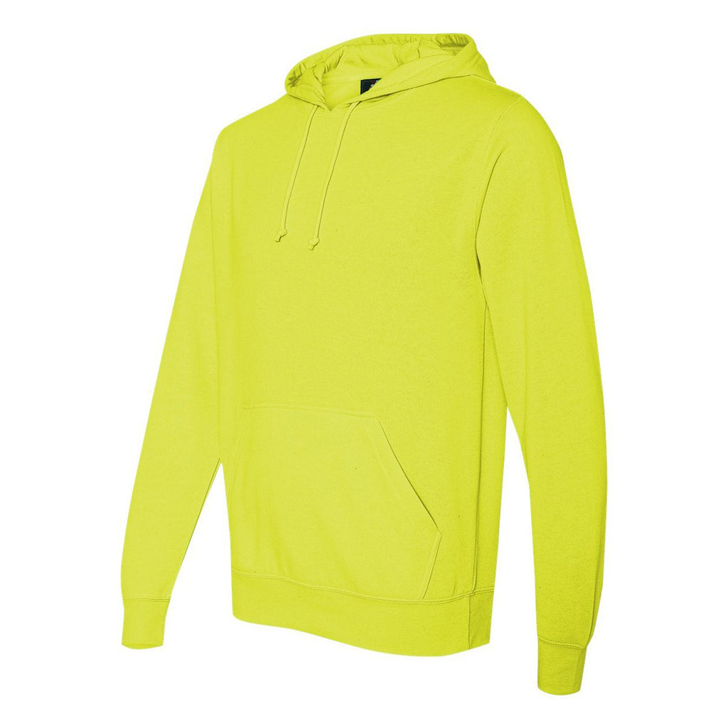 J. America Men's Neon Yellow Cloud Fleece Hooded Pullover Sweatshirt