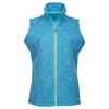 J. America Women's Electric Blue/Neon Green Cosmic Fleece Vest