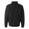 J. America Men's Black Heavyweight Quarter-Zip Fleece Sweatshirt
